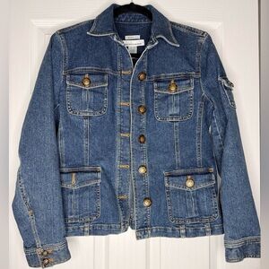 Jones New York Blue Denim Jean Jacket